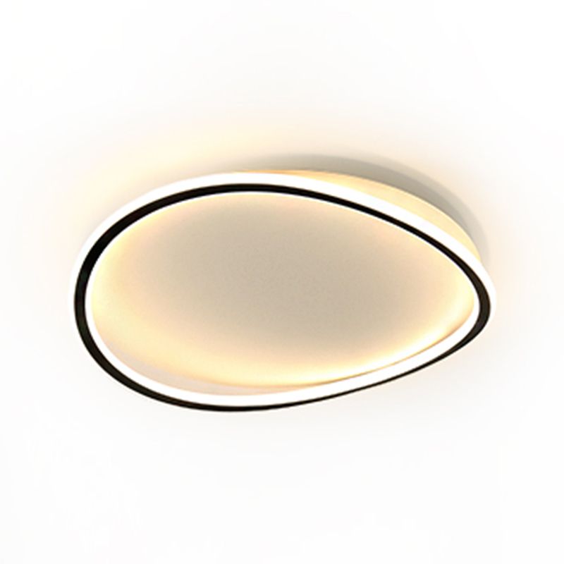 Black Flush Mount Ceiling Lighting Fixture Minimalist LED Metal Flush Mount Lighting