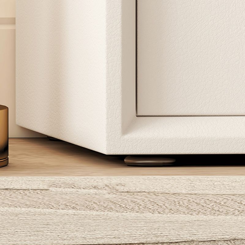 Contemporary Horizontal Double Dresser White Wood Storage Dresser with Drawers for Home