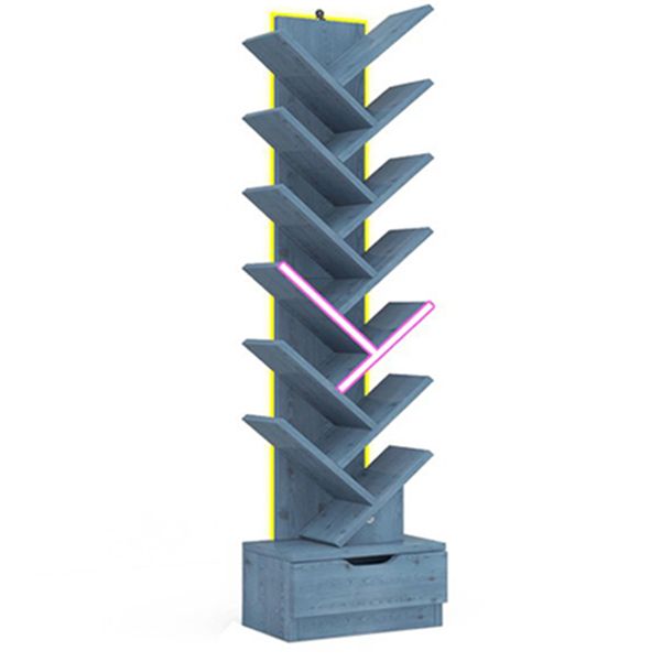 Multiple Colors Modern Style Bookshelf Wood Bookcase for Home