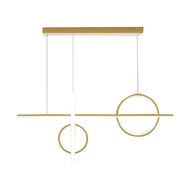 4 Light Geometric Island Lights Modern Kitchen Island Lighting Metal Island Chandelier