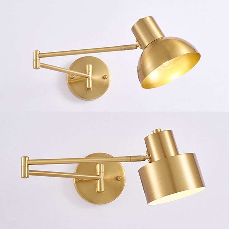 Postmoderne 1 Kopfmetall Wandleuchte Goldwandleuchte für den Untersuchungsraum