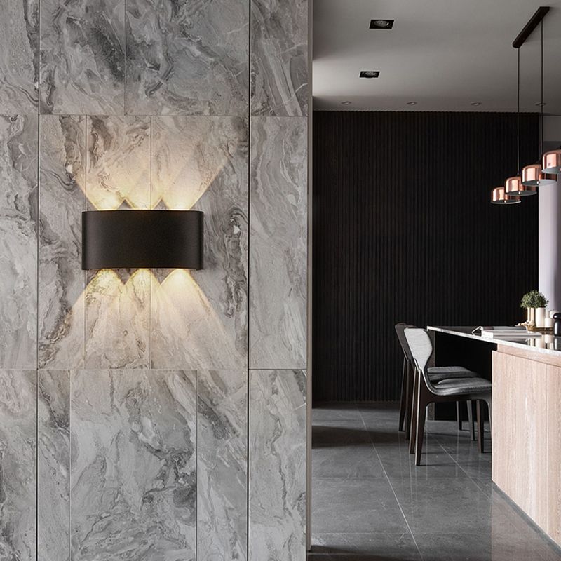Modern Metal Wall Sconce Geometric Shape Wall Light for Bedroom