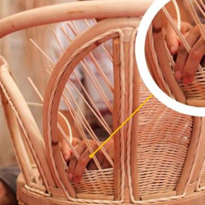 Modern Spindle Rocking Chair Metal Frame Woven Rope Rocker Chair for Home