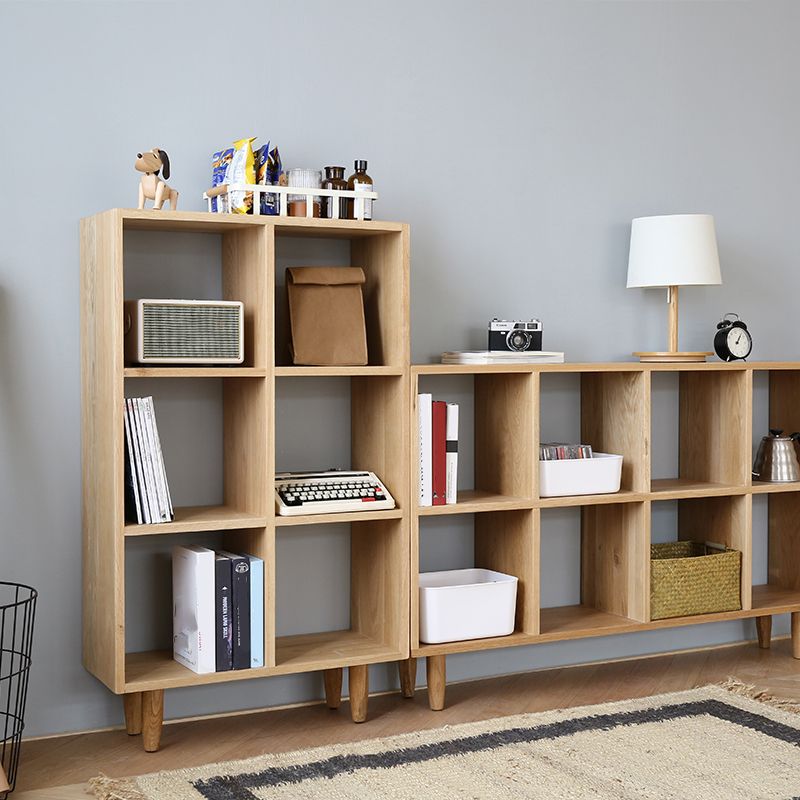 Contemporary Wooden Bookshelf Standard Bookcase with Shelves