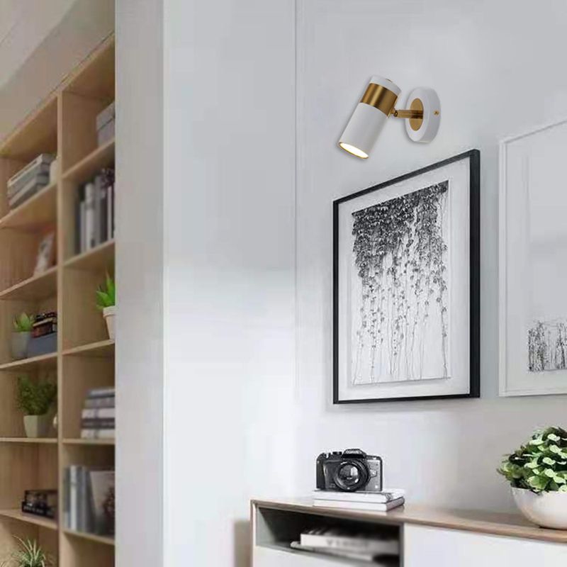Lámpara de pared dorada de pared de pared de metal simple para la sala de estudios junto al lado de la cama