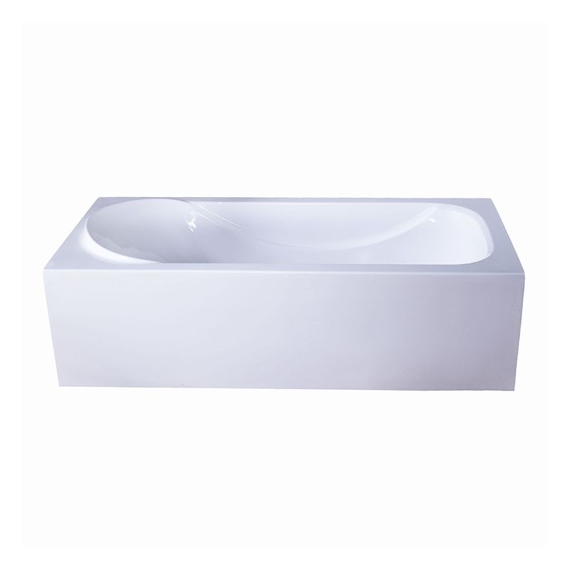 Soaking Bathtub Acrylic Antique Finish Rectangular Back to Wall Bath Tub