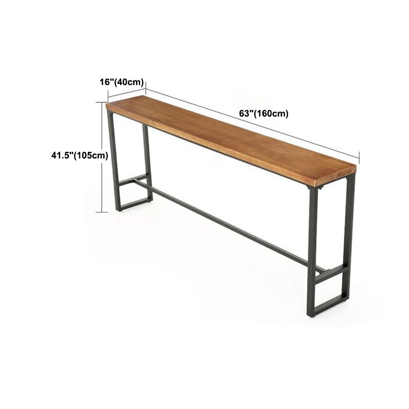 Modern 1/4/6/7 Pieces Bar Table Set Rectangle Wood Counter Table with High Stools for Cafe