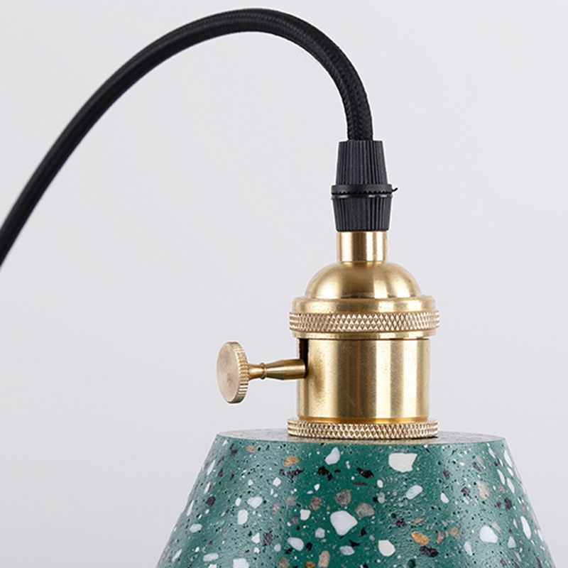 Cone Pendant Lighting in Nordic Style Cement 1 Light Black/Grey/White Hanging Light
