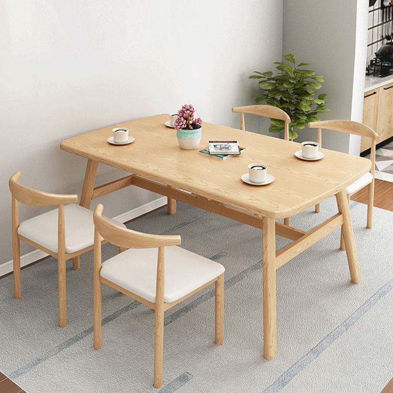 Contemporary Rectangular Dining Table with Trestle for 2-4 People
