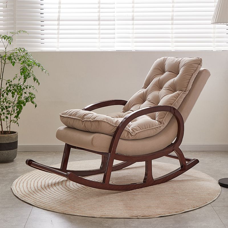 Modern Upholstered Rocking Chair Lounge Leisure Lazy Sofa Chair