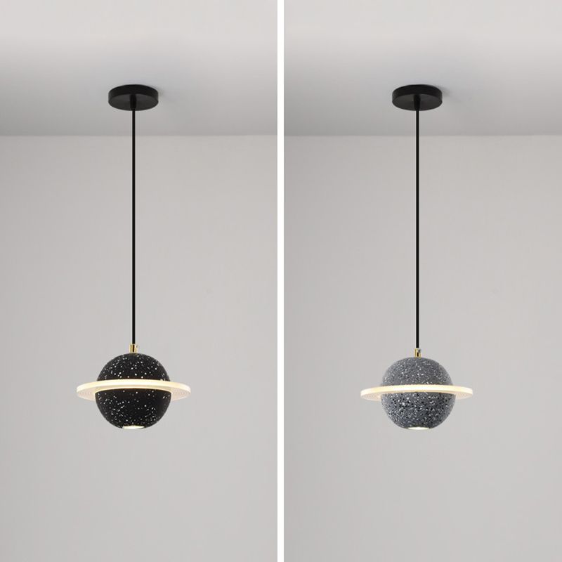 Modern Minimalist Style Global Pendant Lighting Fixtures Cement Hanging Pendant Lights for Living Room