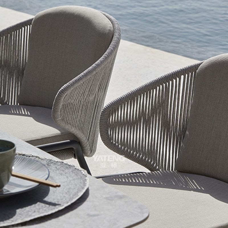 Bohemian Style 1/2/3/7 Pieces Dining Set Stone Dining Table Set for Outdoor