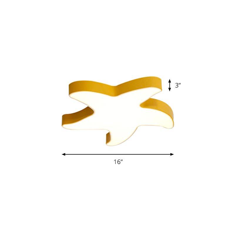 Lámpara de techo acrílica de color caramelo con montaje empotrado de estrella de mar Macaron Loft