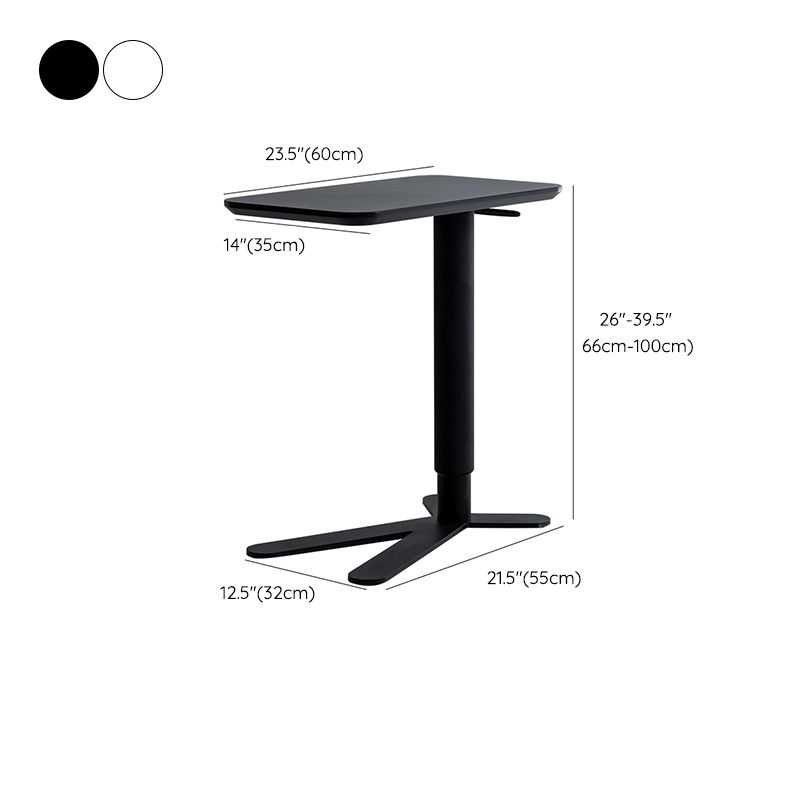 13" Wide Contemporary Corner Table Metal Rectangular Accent Side Table