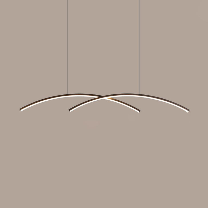LED Kitchen Island Lighting Contemporary Golden/Black Ceiling Light for Room