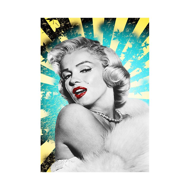 Décoration murale texturée Marilyn Monroe, impression d'art mural sur toile glamour de couleur foncée pour chambre