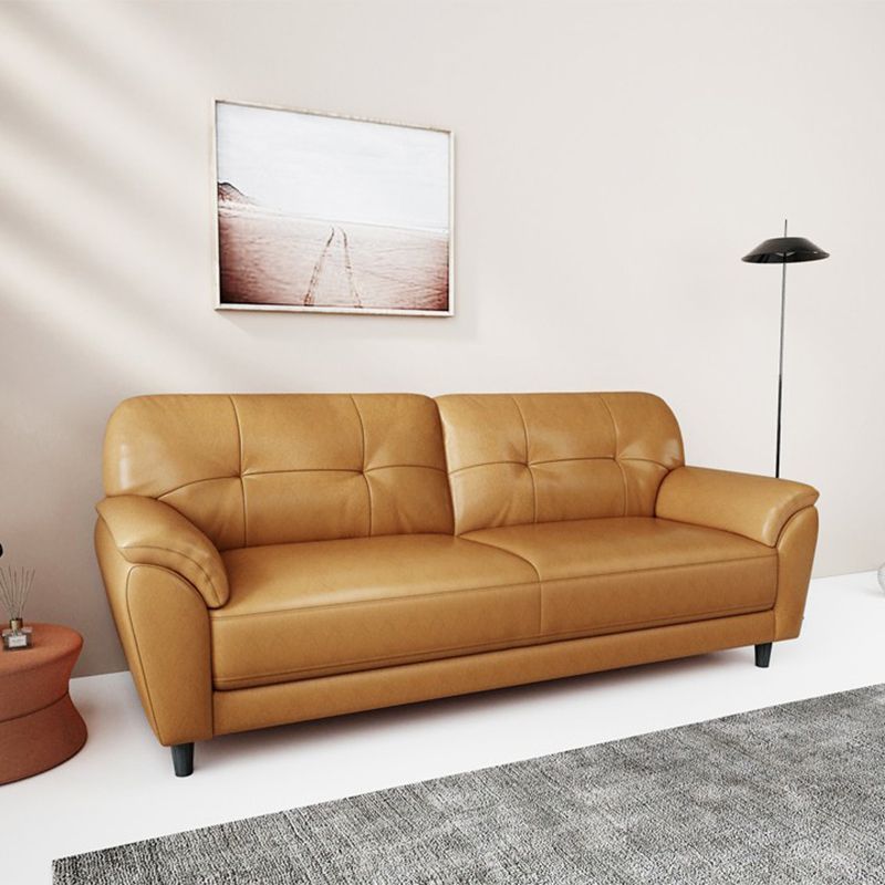31.49" H Pillow Top Arm Sofa Brown Contemporary Standard Sofa