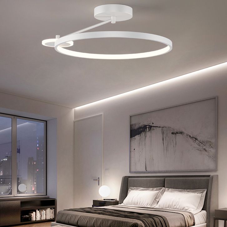 Luz de descarga de descarga circular contemporánea de metal 2 iluminación Flushmount Flushmount