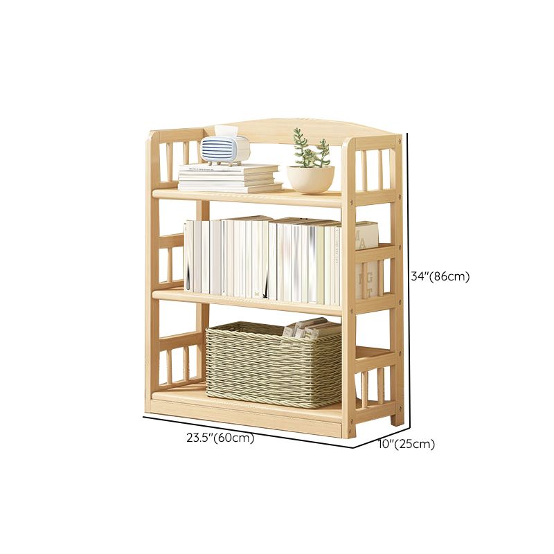 Contemporary Open Shelf Bookcase Wood Bookshelf with Shelves for Living Room