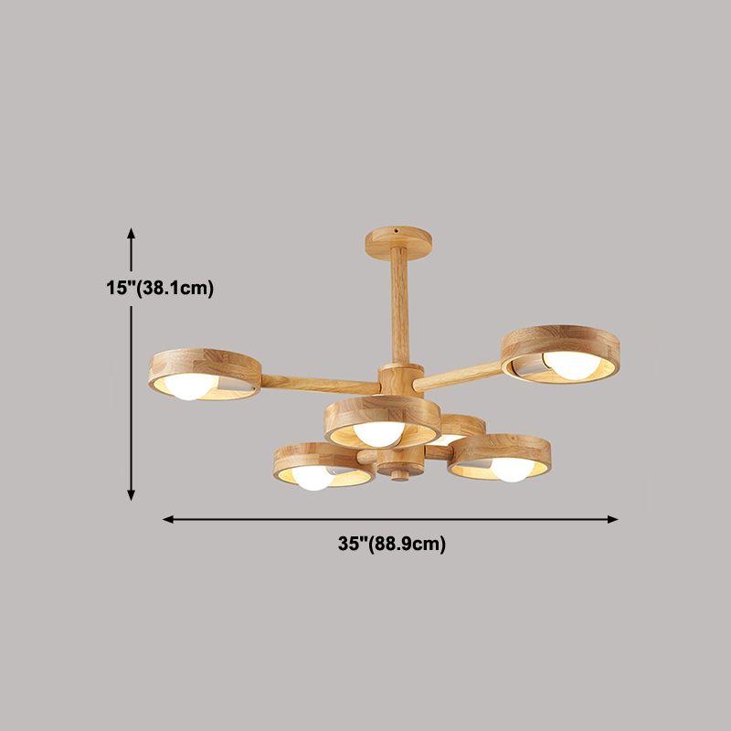 Multi -Leuchtring -Zweighängung mit Gummiholzhängung von Gummi -Hängern für das Studium