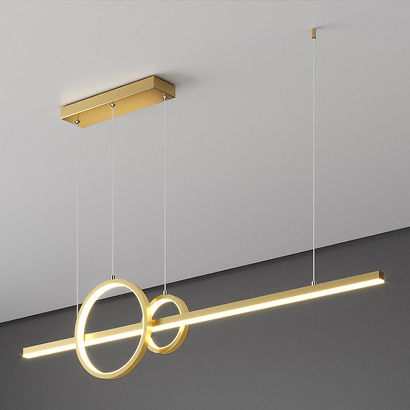 Contemporary Island Light Geometric Metal 3 Light Island Lights in Black