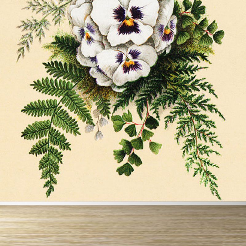 Green Floral Design Mural Wallpaper for Decoration Modern Living Room Wall Covering