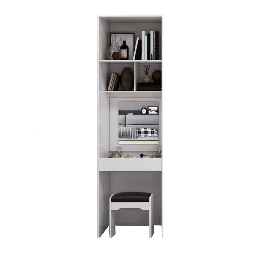 White Modern Wardrobe Armoire Wooden Wardrobe Cabinet with Drawer