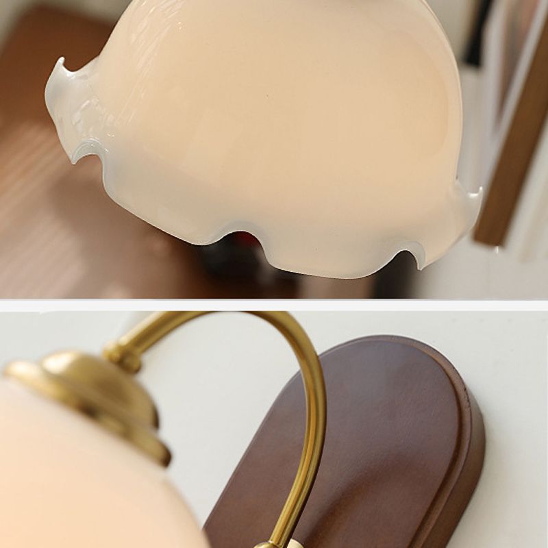 Minimalist Glass Shade Wall Light Fixture Modern Wall Light Sconce for Bedroom