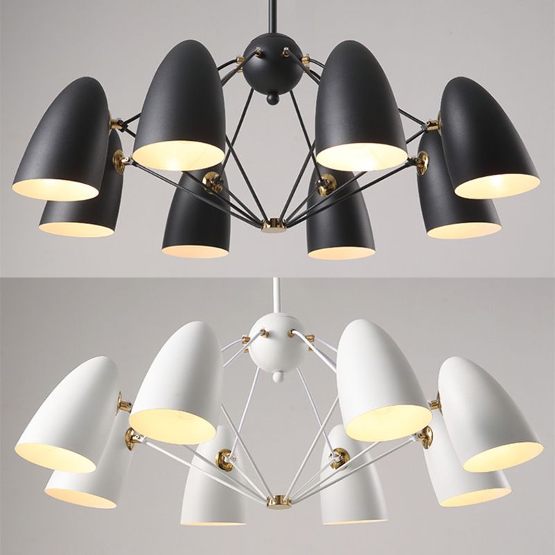 Modern Style Chandelier Pendant Light Shaded Pendant Chandelier with Metal Shade