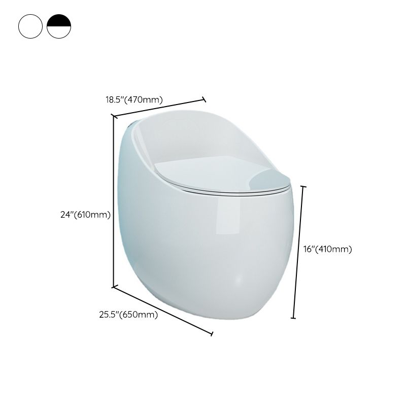 Modern Floor Mount Toilet Siphon Ceramic Flush Toilet with Seat for Bathroom