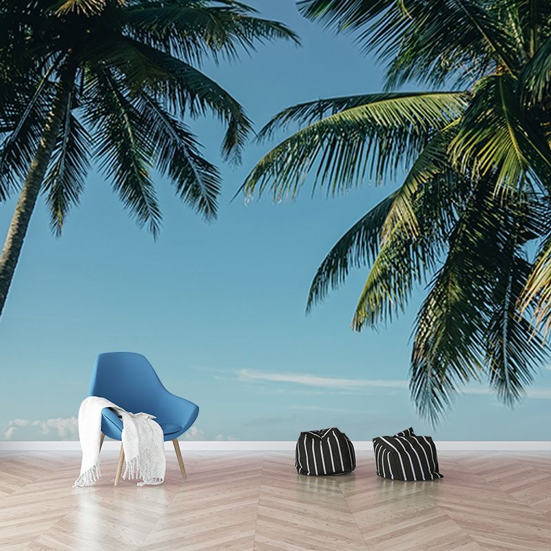 Tropical Trees Murals Water Resistant Wall Covering for Gust Room Bedroom