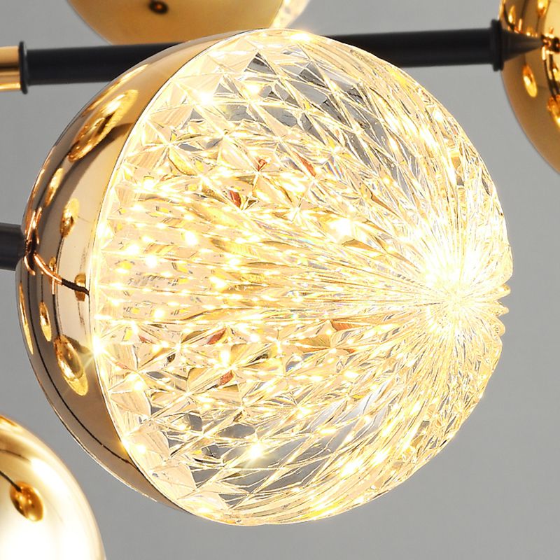 Hangende verlichtingsarmaturen modernistische stijl bolvorm met metalen kroonluchter lichten