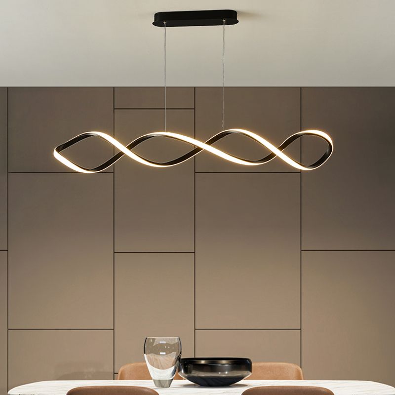 Contemporary Style Linear Island Lighting Metal 1 Light Island Pendant Light