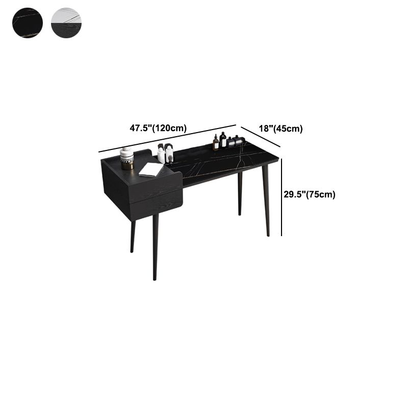 2 Storage Drawers Stone Top Vanity Table, 39.37"/47.24" W Make-up Vanity Set