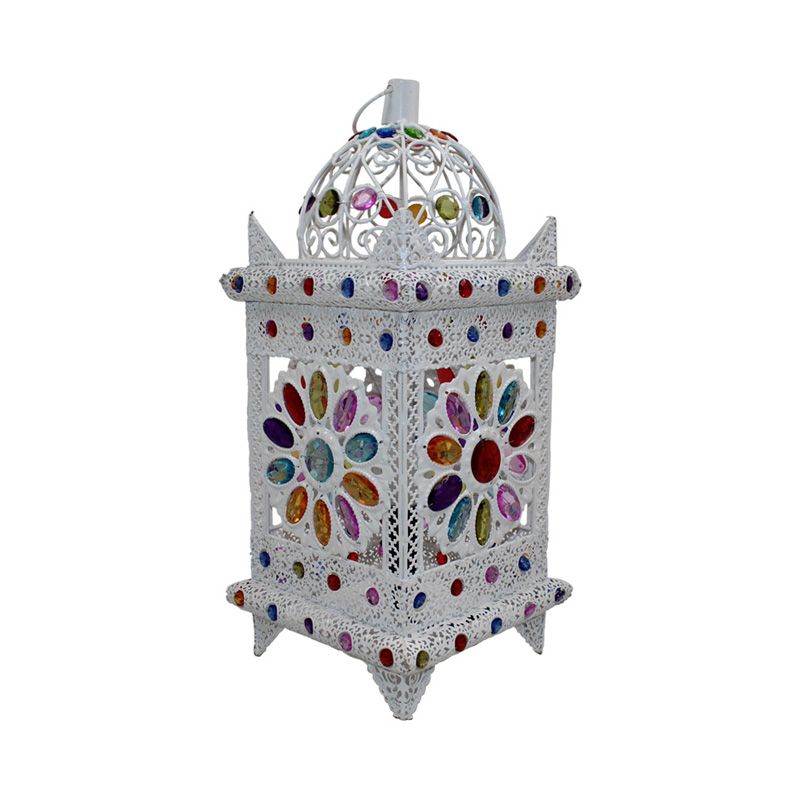 1 Lulb Night Table Light Light Vintage Pavilion Metal Nightstasta Lighting in bianco per camera da letto