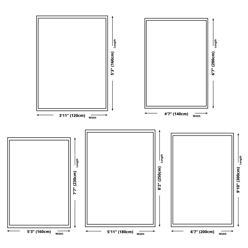 White Modern Indoor Rug Polyester Abstract Carpet Non-Split Backing Rug for Home Decoration