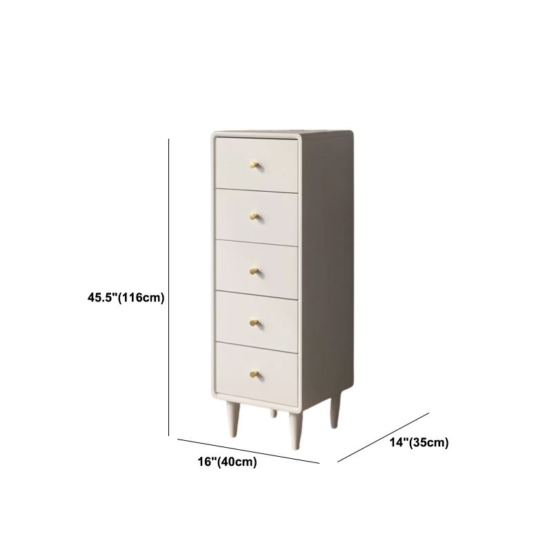 Classic Glam Solid Pine Storage Chest Dresser Vertical Dresser