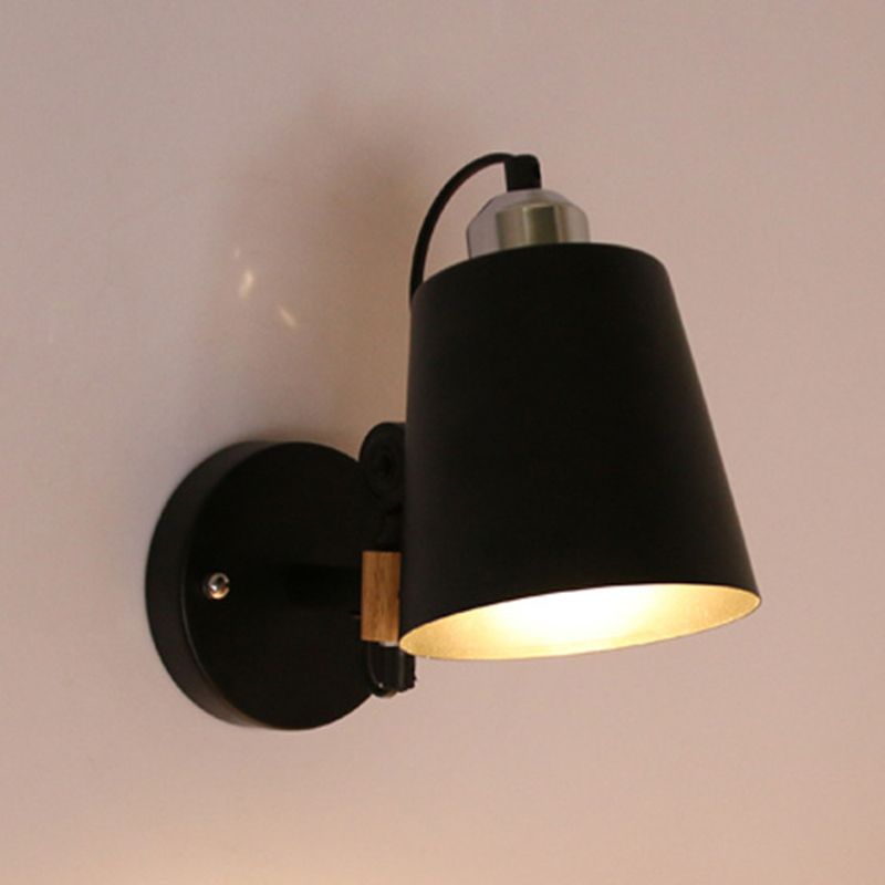 Industrial Style Wall Lamp Empire Shade Metal 1 Light Sconces for Bedroom