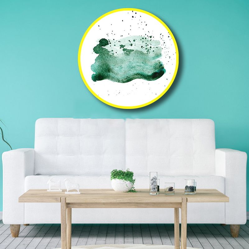 Impression sur toile à motif aquarelle, décoration murale abstraite moderne en vert, plusieurs tailles