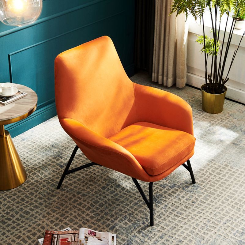 Contemporary 27.56" W Flared Arms Armchair with MW Base for Living Room