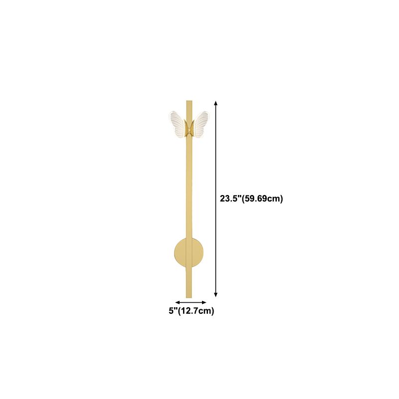 Strip Shape Wall Mount Light Butterfly LED Wall Light with Acrylic Shade for Bedroom