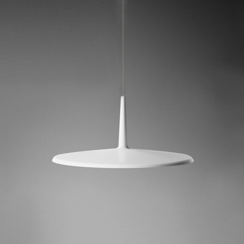 Minimalistischer Metallheizanhänger leichter, flacher Schatten 1-Licht-LED-Anhängerbeleuchtung für Esstisch