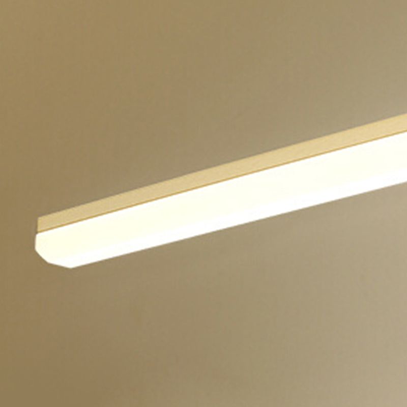 Metal Linear Shape Wall Light Modern Style 1 Light Mirror Wall Mount Light