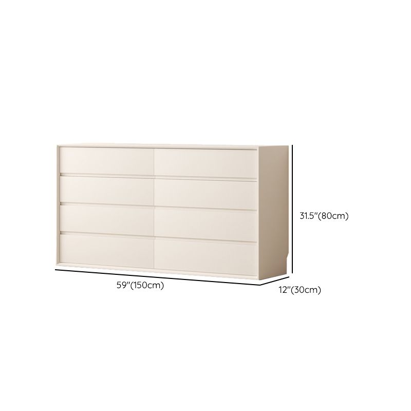 Horizontal Storage Chest Dresser Modern Storage Chest with 8 Drawers