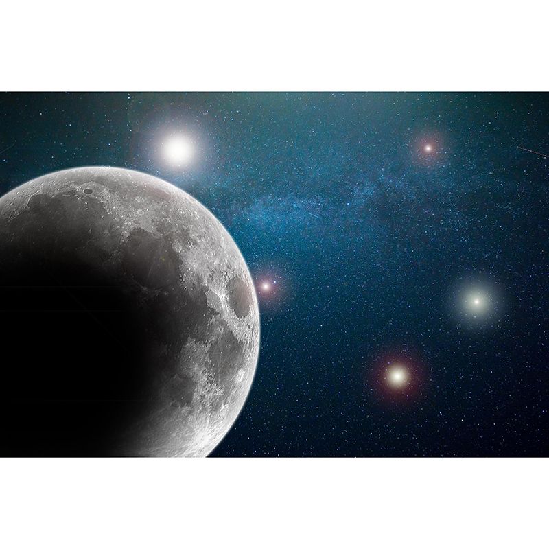 Earth Planet Horizontal Illustration Universe Mural Decorative Eco-friendly for Decoration