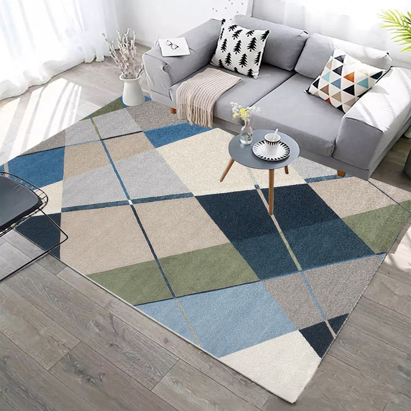Modern Indoor Rug Graphic Carpet Anti-Slip Backing Rug for Living Room, Home Decoration