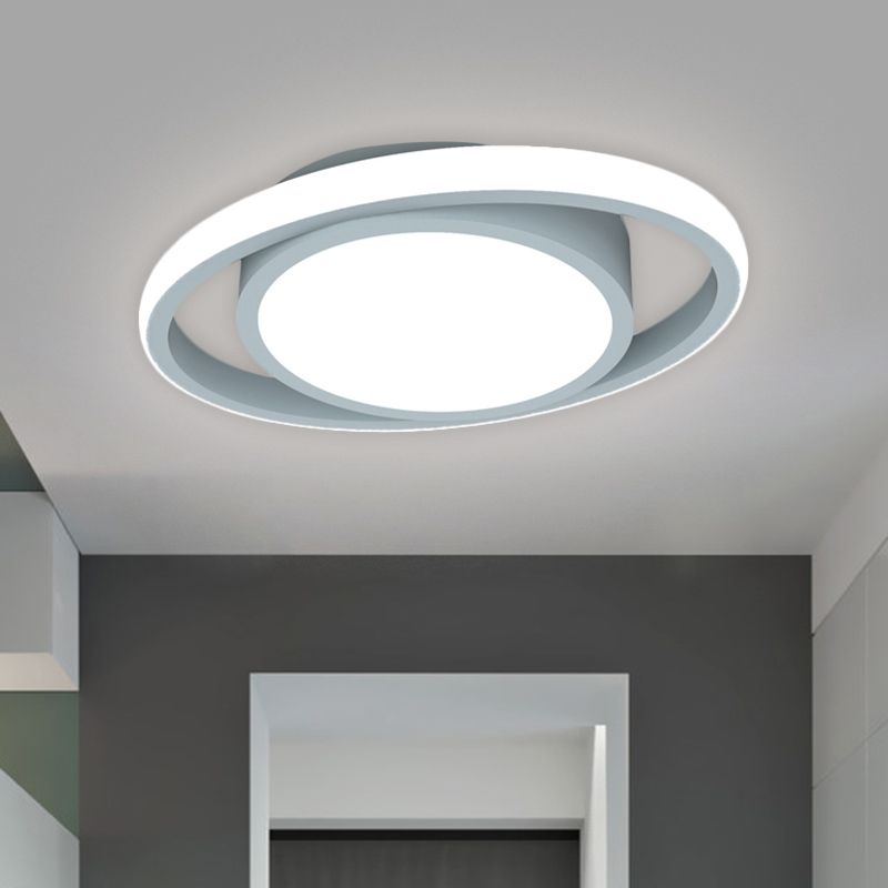 Lámpara LED de metal empotrada para balcón con montaje empotrado en tambor y círculo, lámpara contemporánea montada en el techo en negro/gris/dorado (la personalización será de 7 días)