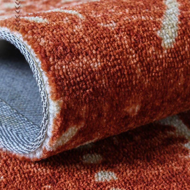 Relaxing Geometric Print Rug Red Polypropylene Indoor Rug Anti-Slip Backing Pet Friendly Easy Care Area Carpet for Room