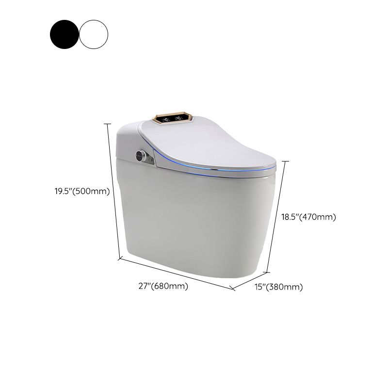 Modern Round-Front One Piece Toilet White Heated Seat Toilet with Seat