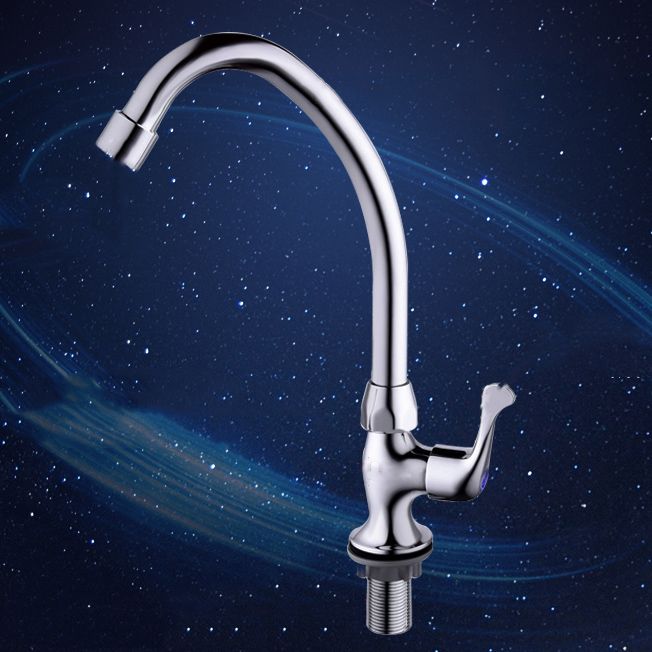 Modern Style Copper Kitchen Faucet Lever Handle Gooseneck Kitchen Faucet